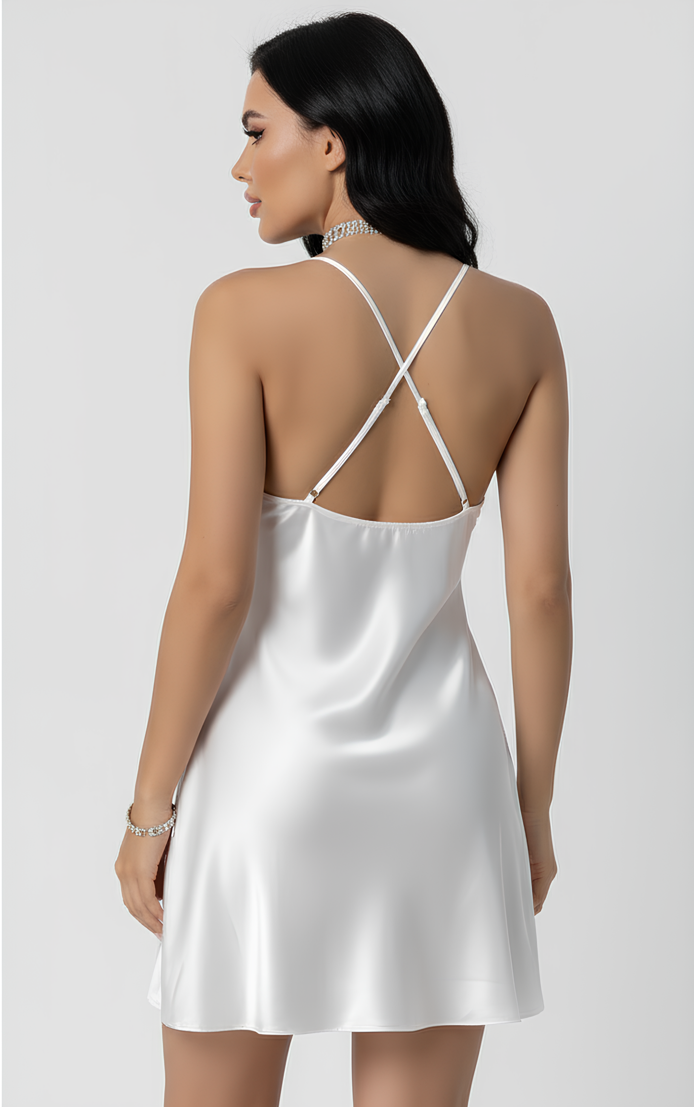 Nuisette Sexy Femme – Robe de Nuit à Bretelles en Tissu Doux