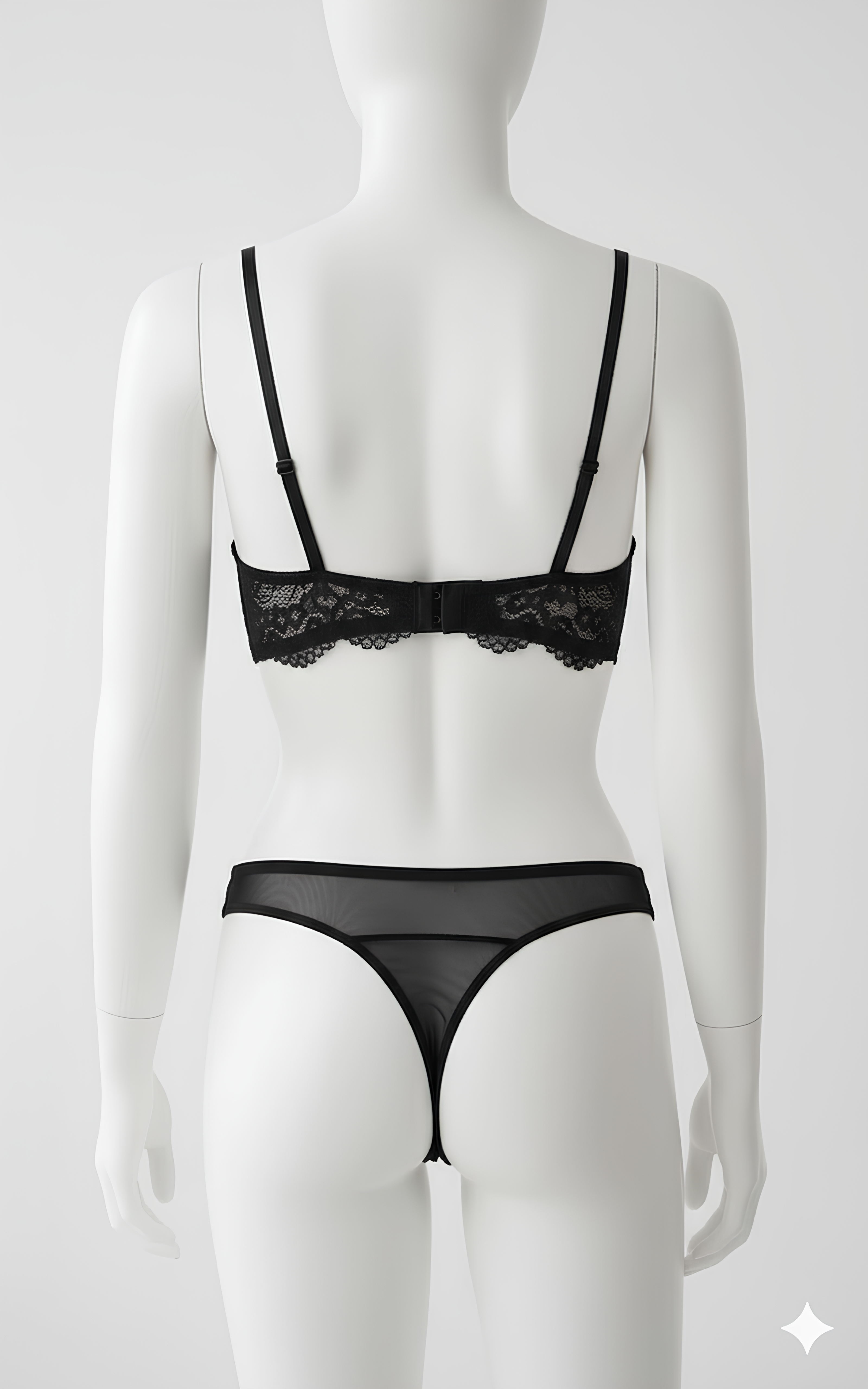 Ensemble de Lingerie Gothique Femme – Dentelle Noire & Rouge à Armatures