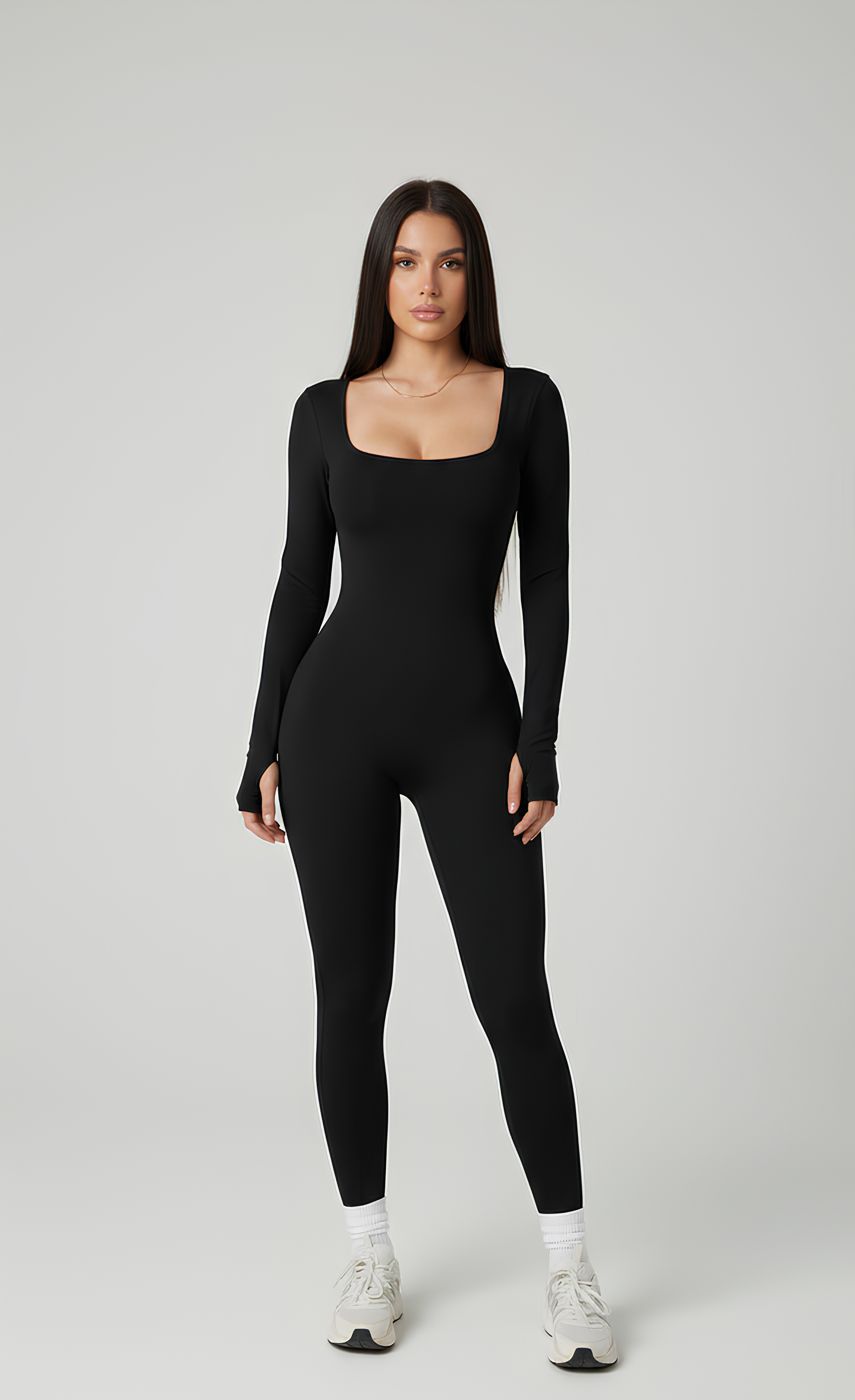 Combinaison taille haute à manches longues