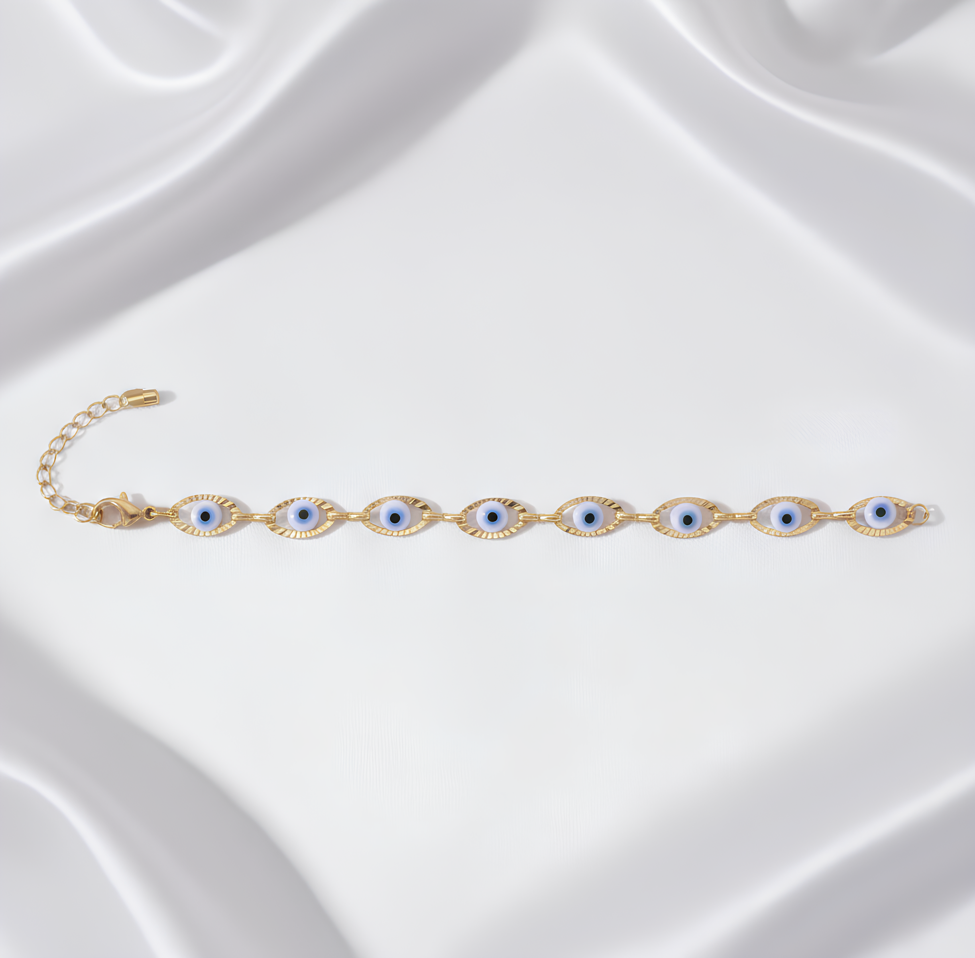 Bracelet Femme Y2K Œil Protecteur – Acier Inoxydable Plaqué Or 18K