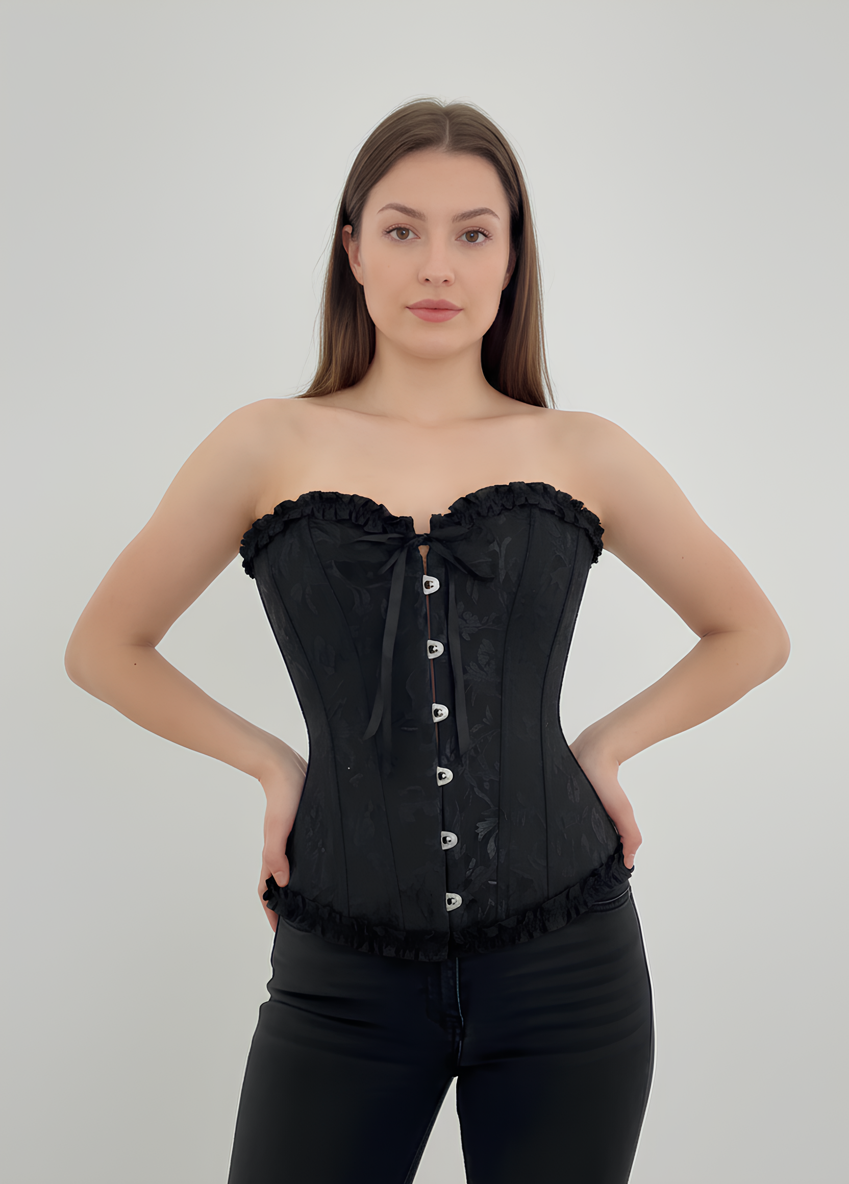 Corset Vintage Floral en Dentelle – Coupe Ajustée & Taille Sculptée