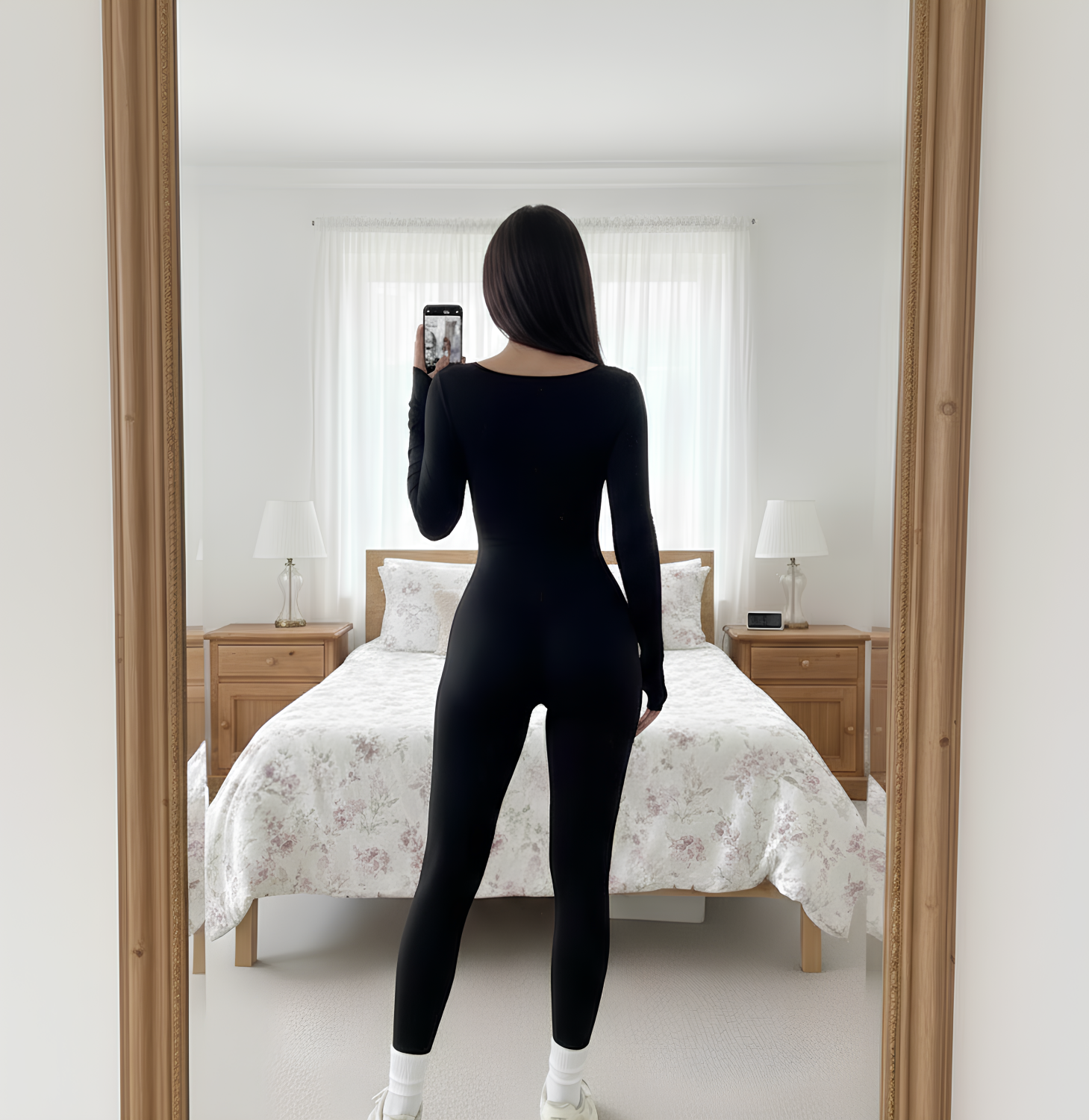 Combinaison taille haute à manches longues