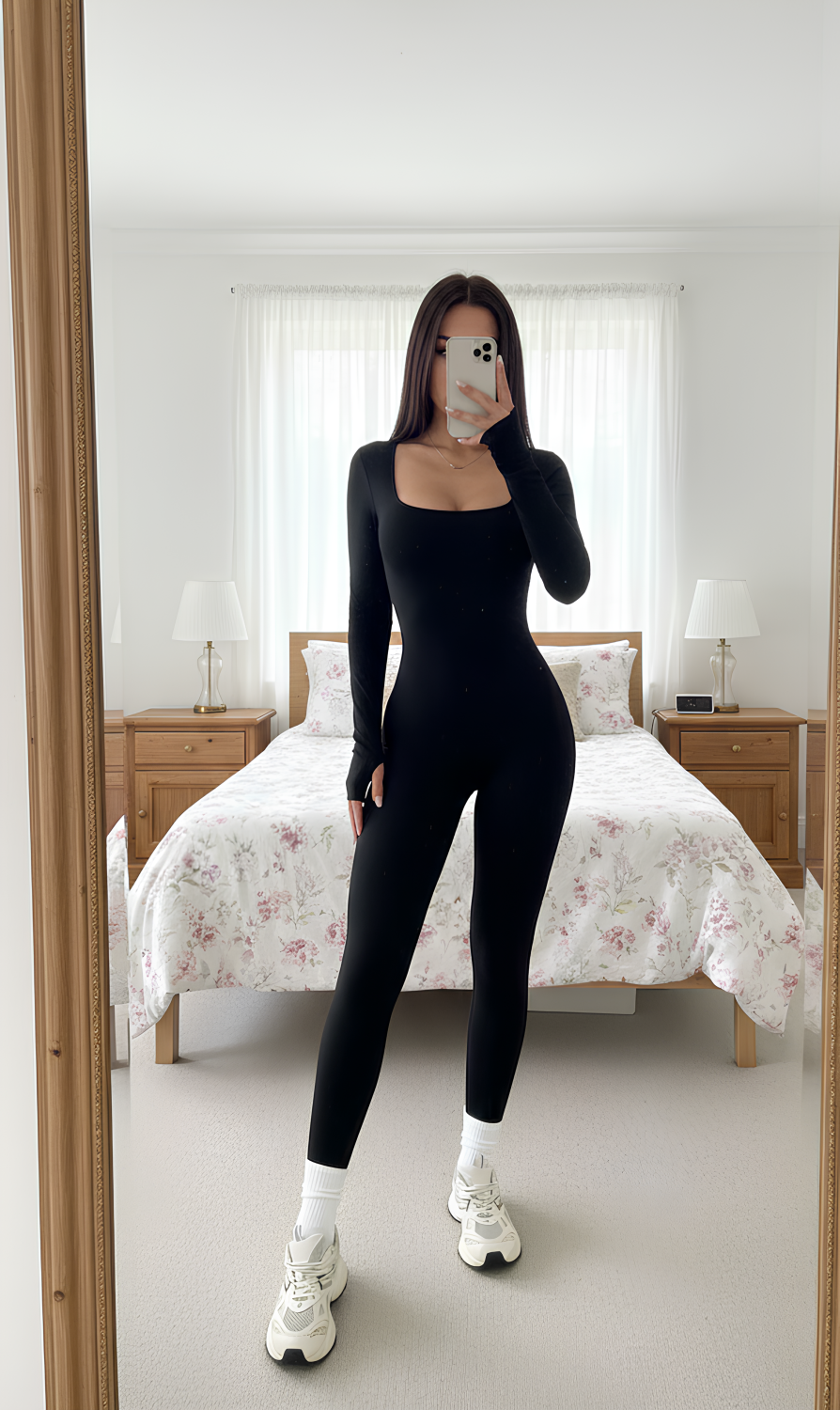 Combinaison taille haute à manches longues